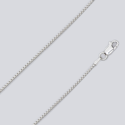 Sterling silver round box chain